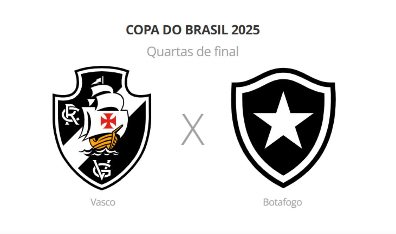 Vasco e Botafogo duelam pelas quartas de final da Copa do Brasil nesta quarta-feira